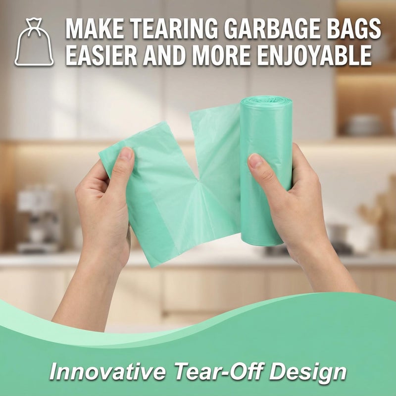 YHEEL Small Trash Bags 1.2 Gallon: YHEEL Bathroom Trash Bags Unscented Small Garbage Bags Strong Leak-Proof Trash Liners for Office Bedroom - 150 Counts - Image 3